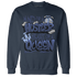 Midnight Navy 5s Sweatshirt Match Hustler Heart Queen - NastyJamz