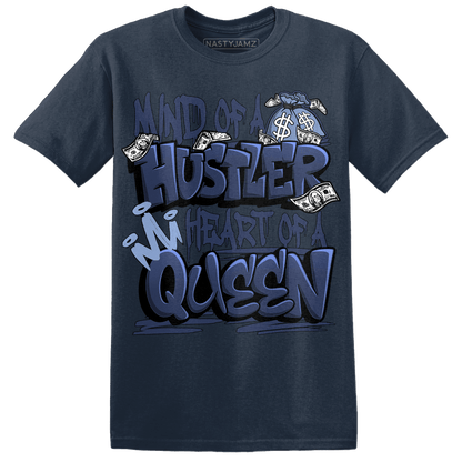 Midnight Navy 5s T Shirt Match Hustler Heart Queen - NastyJamz
