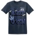 Midnight Navy 5s T Shirt Match Hustler Heart Queen - NastyJamz