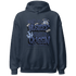Midnight Navy 5s Hoodie Match Hustler Heart Queen - NastyJamz
