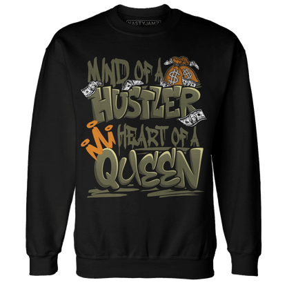 Olive 5s Sweatshirt Match Hustler Heart Queen - NastyJamz