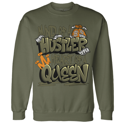 Olive 5s Sweatshirt Match Hustler Heart Queen - NastyJamz