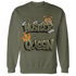 Olive 5s Sweatshirt Match Hustler Heart Queen - NastyJamz