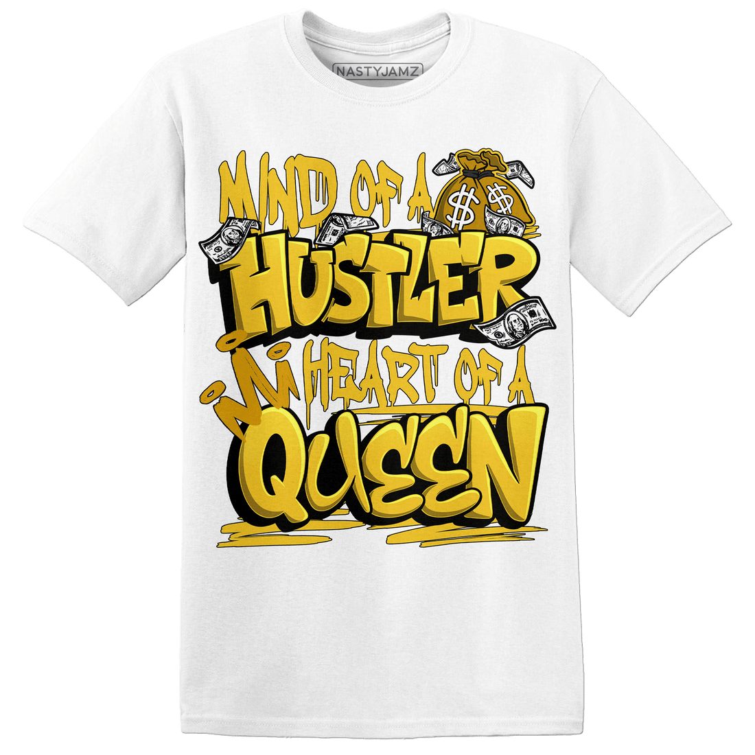 Yellow Ochre 6s T Shirt Match Hustler Heart Queen - NastyJamz