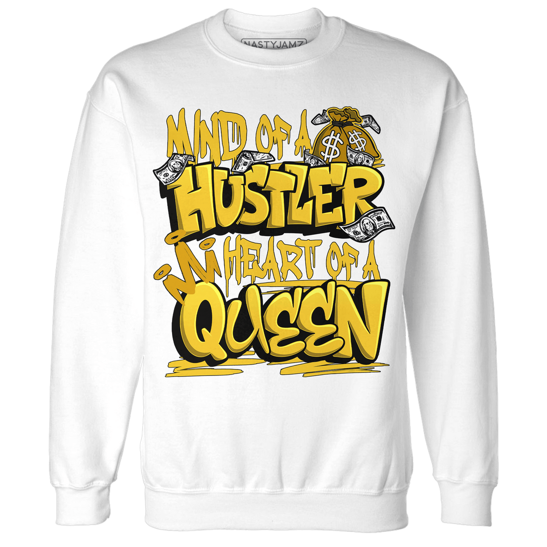 Yellow Ochre 6s Sweatshirt Match Hustler Heart Queen - NastyJamz