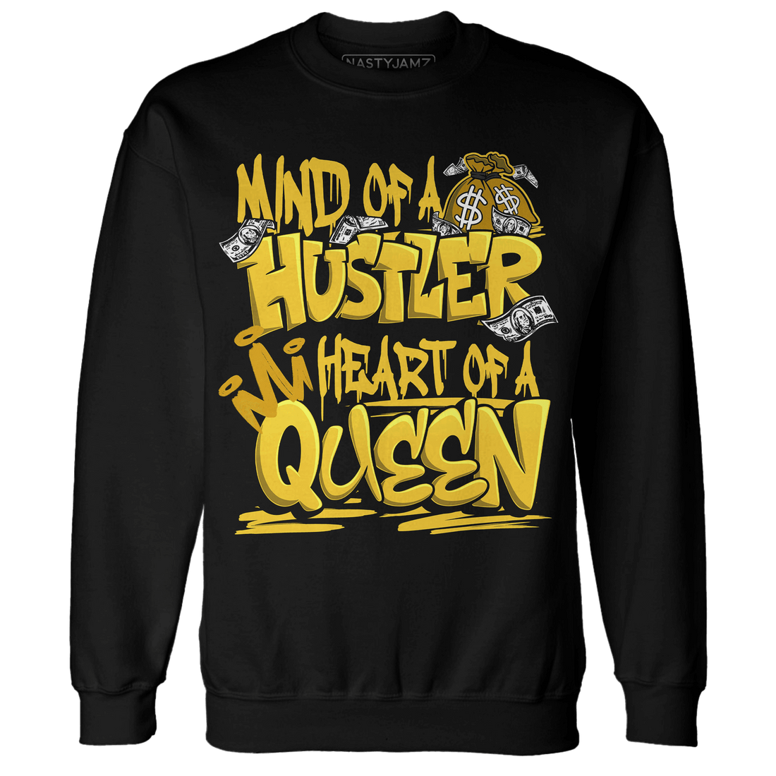 Yellow Ochre 6s Sweatshirt Match Hustler Heart Queen - NastyJamz