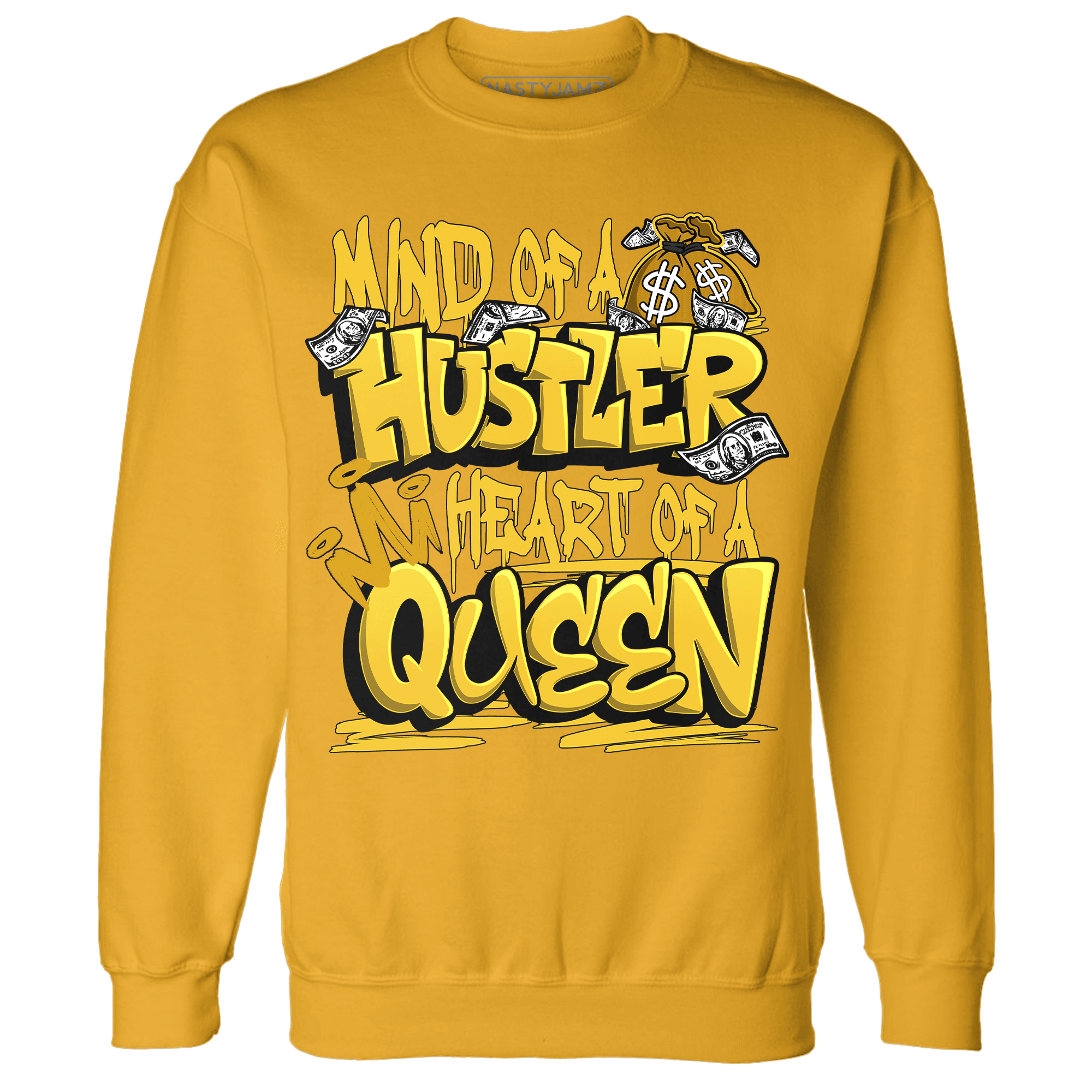 Yellow Ochre 6s Sweatshirt Match Hustler Heart Queen - NastyJamz