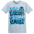 Powder Blue 9s T Shirt Match Hustler Heart Queen - NastyJamz