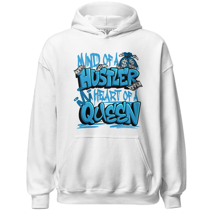 Powder Blue 9s Hoodie Match Hustler Heart Queen - NastyJamz