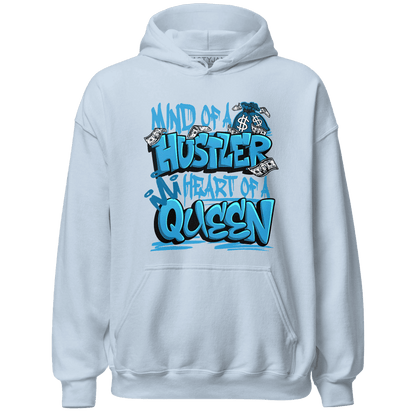 Powder Blue 9s Hoodie Match Hustler Heart Queen - NastyJamz