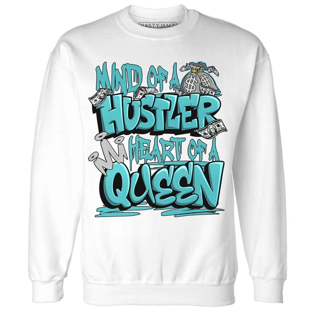 NastyJamz-NBL-Cyan-Burst-9060-Sweatshirt-Match-Hustler-Heart-Queen