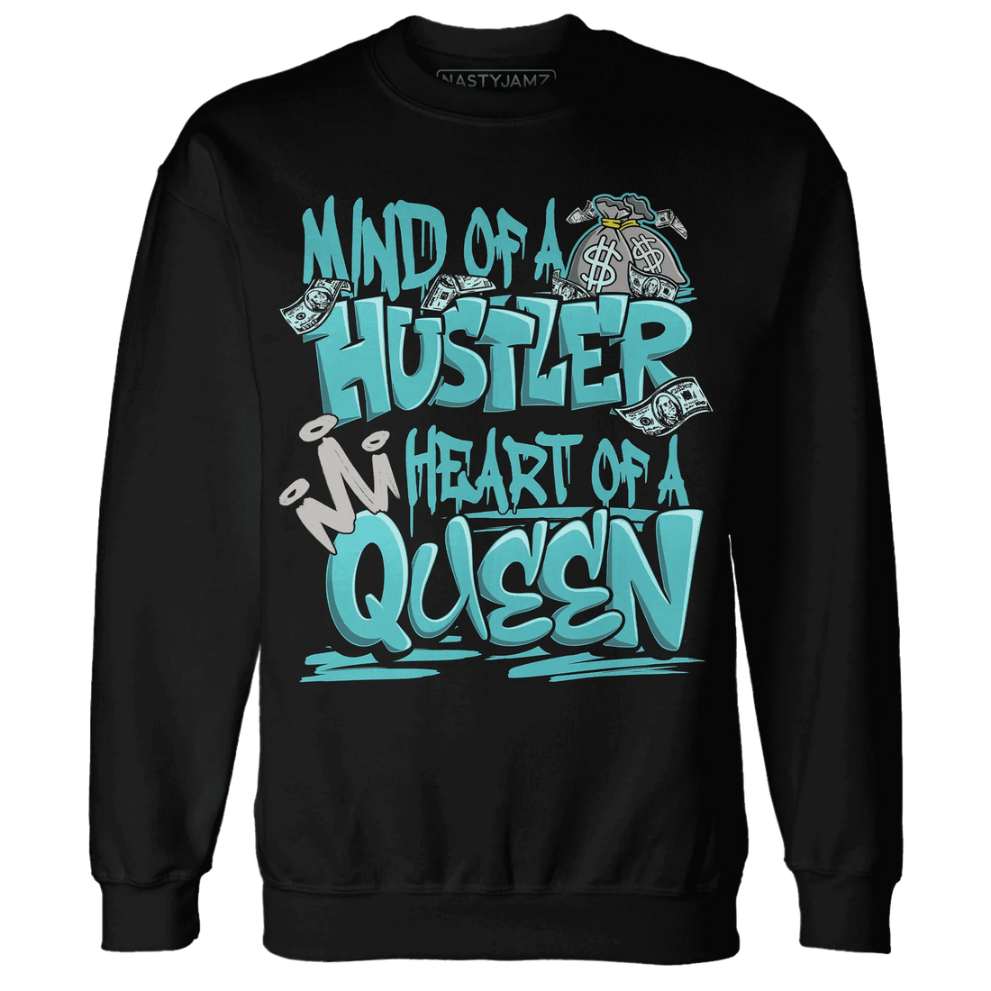 NastyJamz-NBL-Cyan-Burst-9060-Sweatshirt-Match-Hustler-Heart-Queen