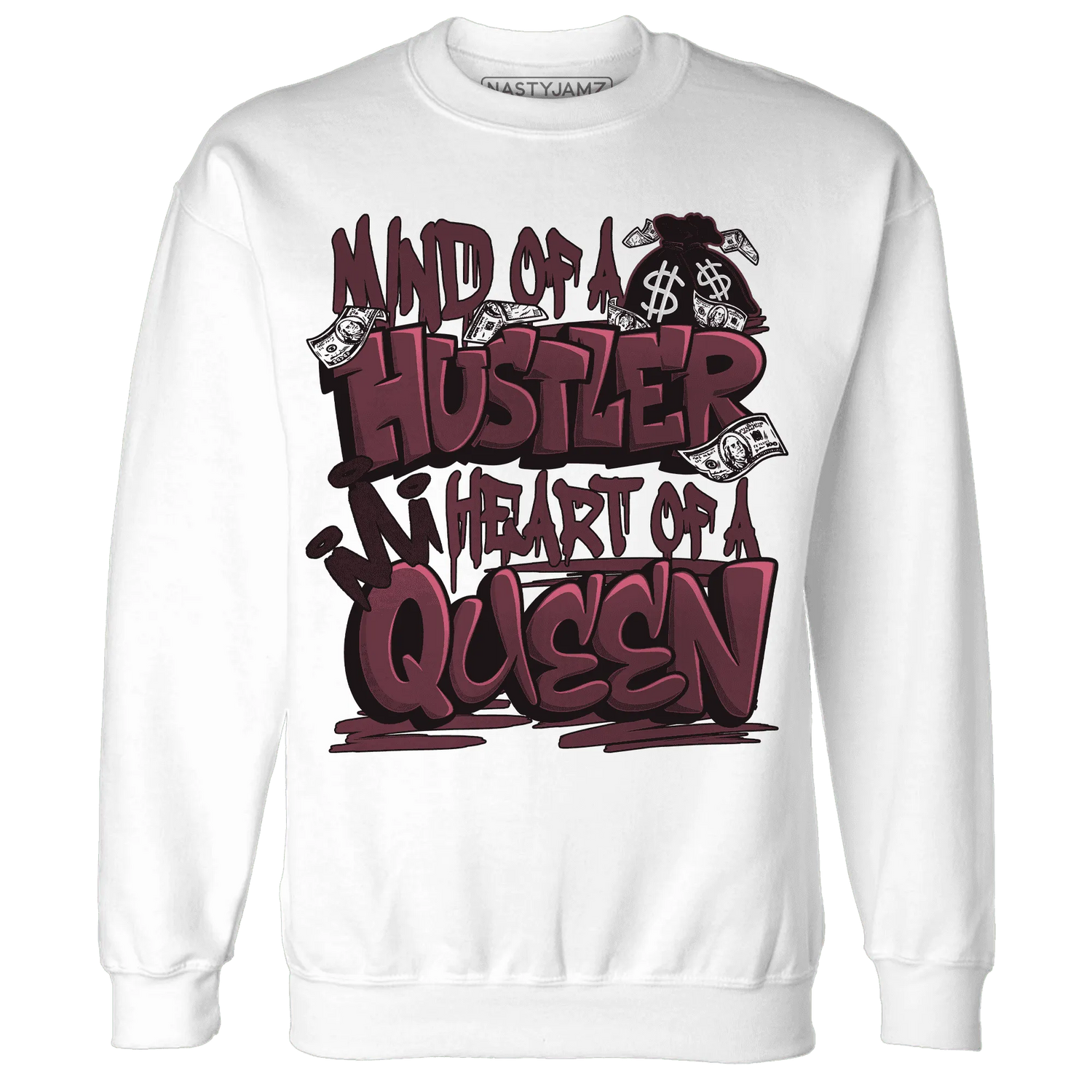 NastyJamz-VaporMax-Night-Maron-Burgundy-Sweatshirt-Match-Hustler-Heart-Queen