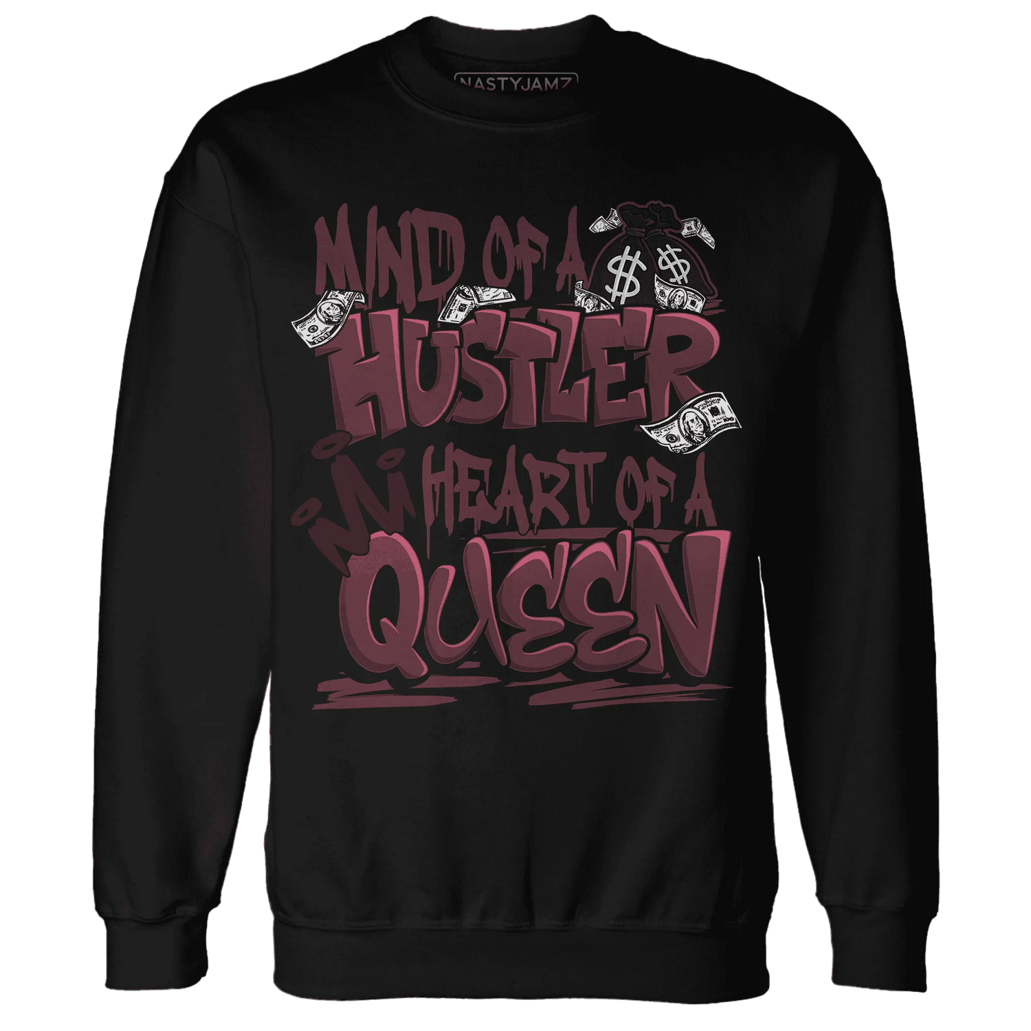 NastyJamz-VaporMax-Night-Maron-Burgundy-Sweatshirt-Match-Hustler-Heart-Queen