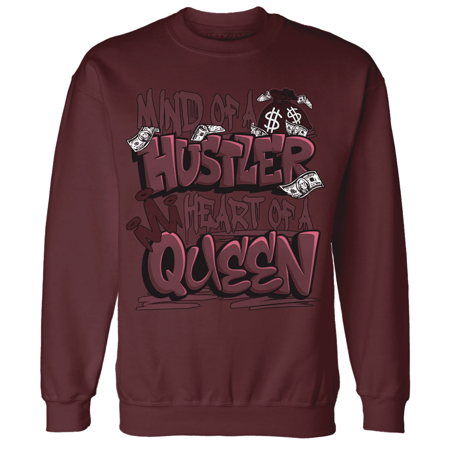 NastyJamz-VaporMax-Night-Maron-Burgundy-Sweatshirt-Match-Hustler-Heart-Queen