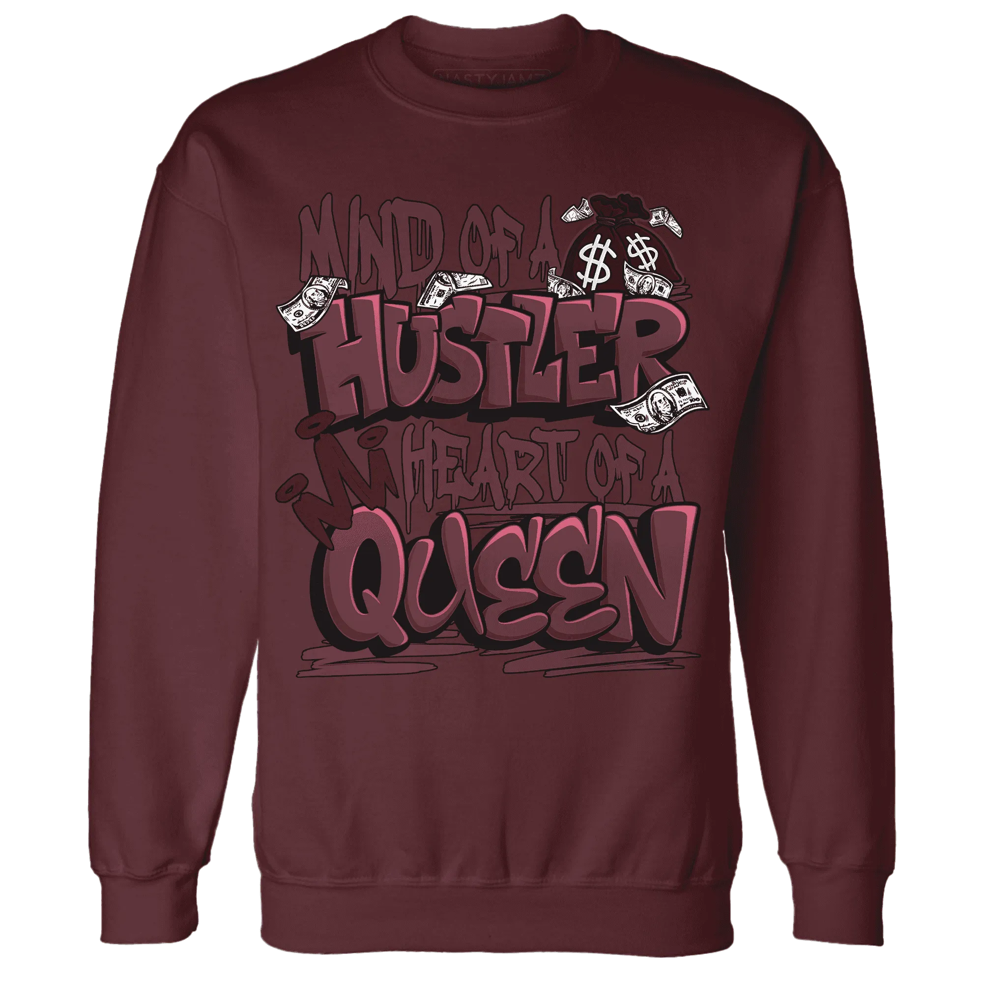NastyJamz-VaporMax-Night-Maron-Burgundy-Sweatshirt-Match-Hustler-Heart-Queen
