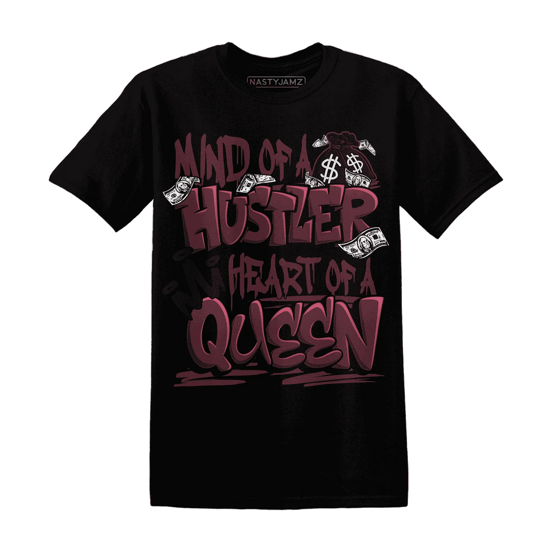 NastyJamz-VaporMax-Night-Maron-Burgundy-T-Shirt-Match-Hustler-Heart-Queen