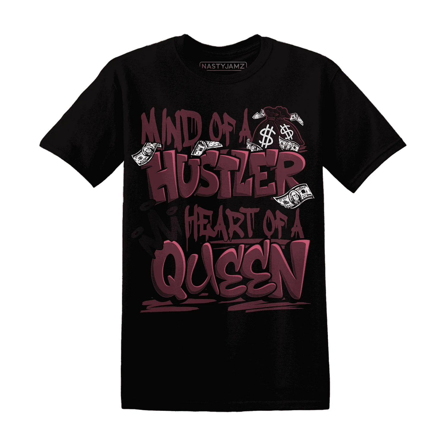 NastyJamz-VaporMax-Night-Maron-Burgundy-T-Shirt-Match-Hustler-Heart-Queen