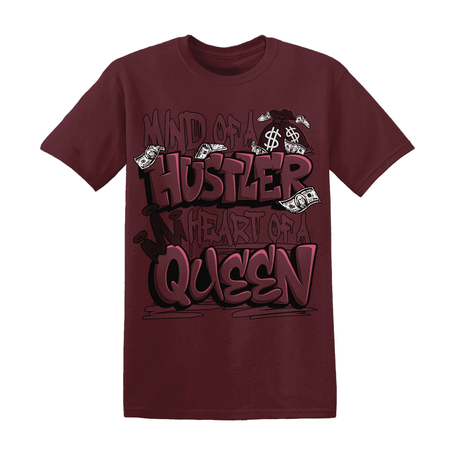 NastyJamz-VaporMax-Night-Maron-Burgundy-T-Shirt-Match-Hustler-Heart-Queen