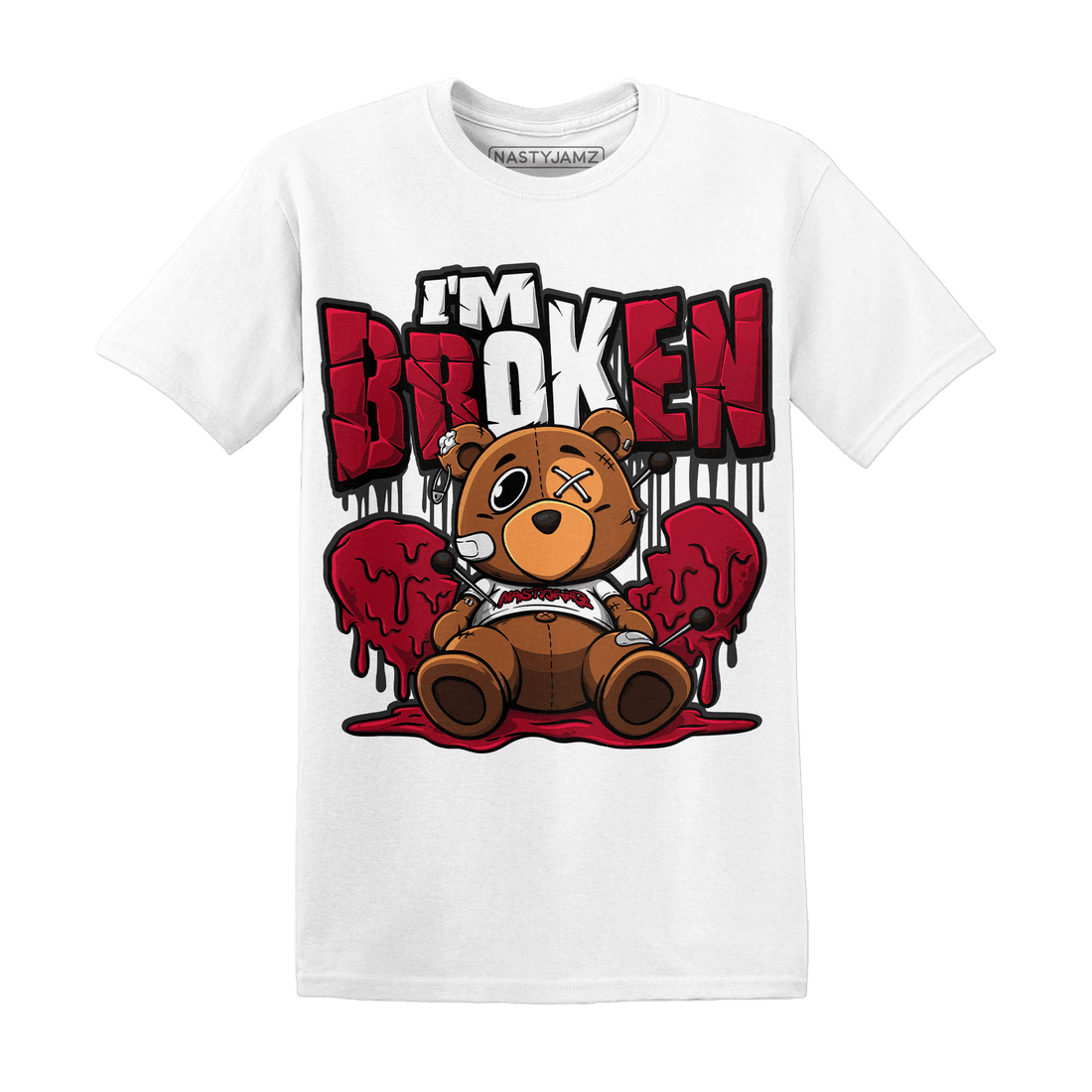 Retro Red Taxi 12s T Shirt Im Broken BER - NastyJamz