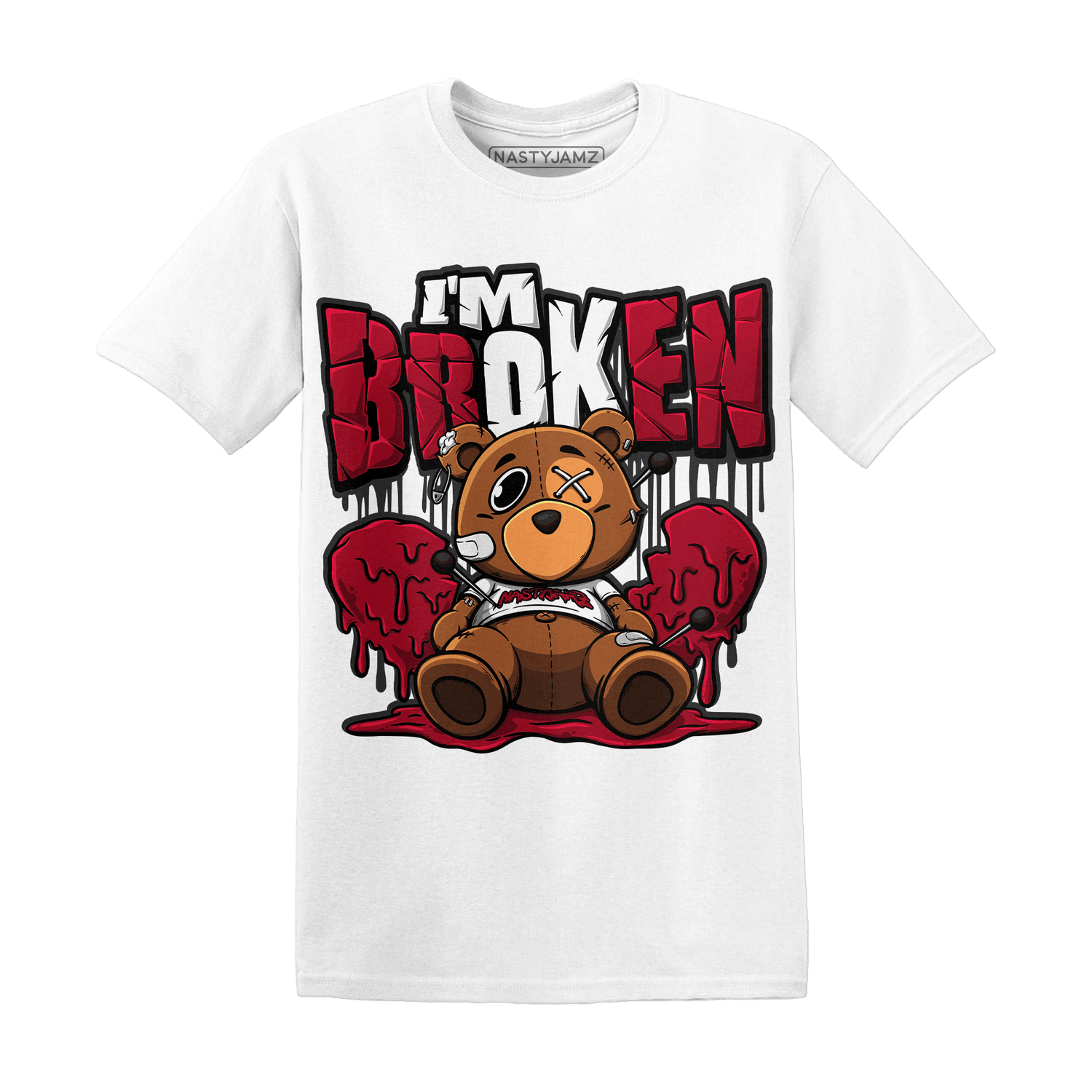 Retro Red Taxi 12s T Shirt Im Broken BER - NastyJamz