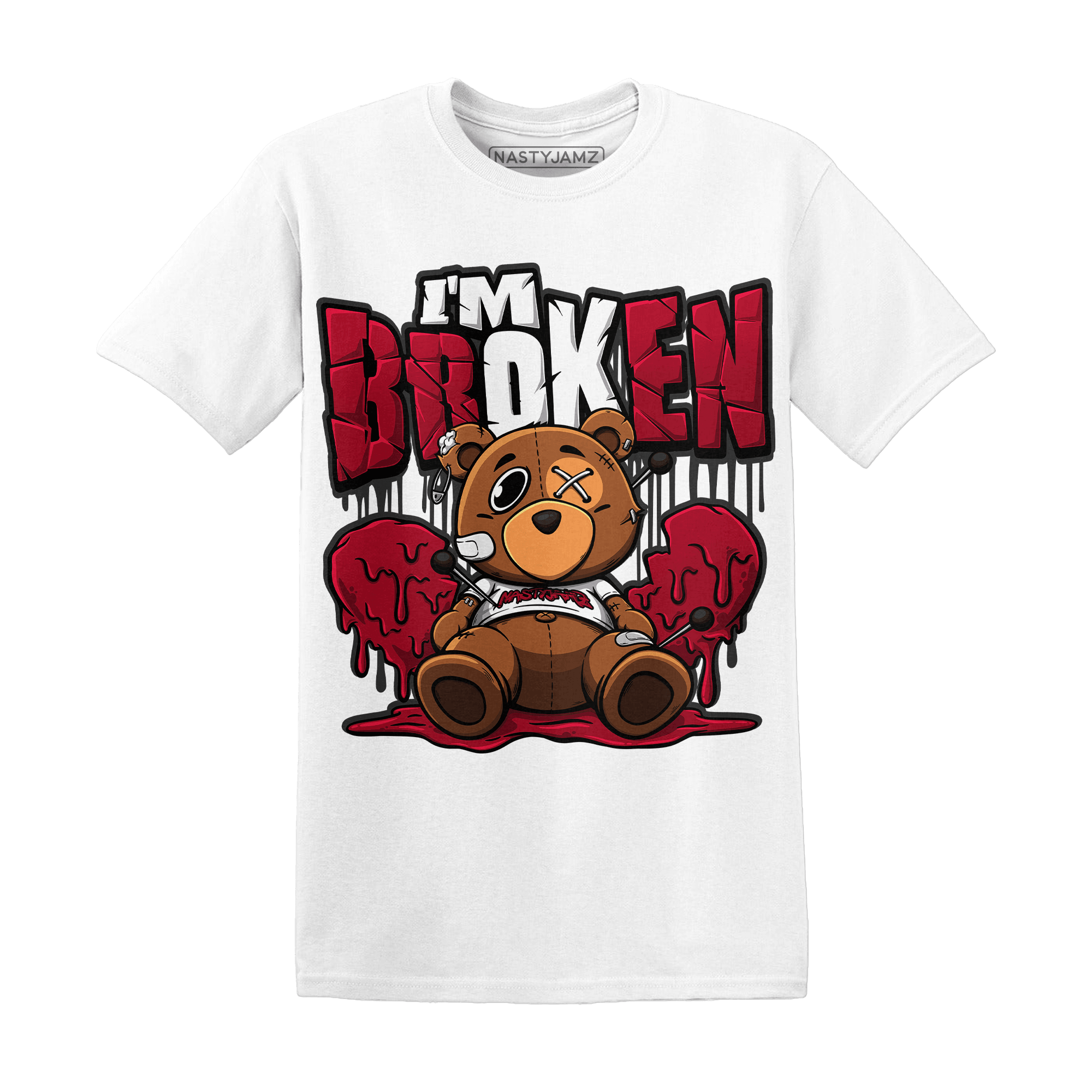 Retro Red Taxi 12s T Shirt Im Broken BER - NastyJamz