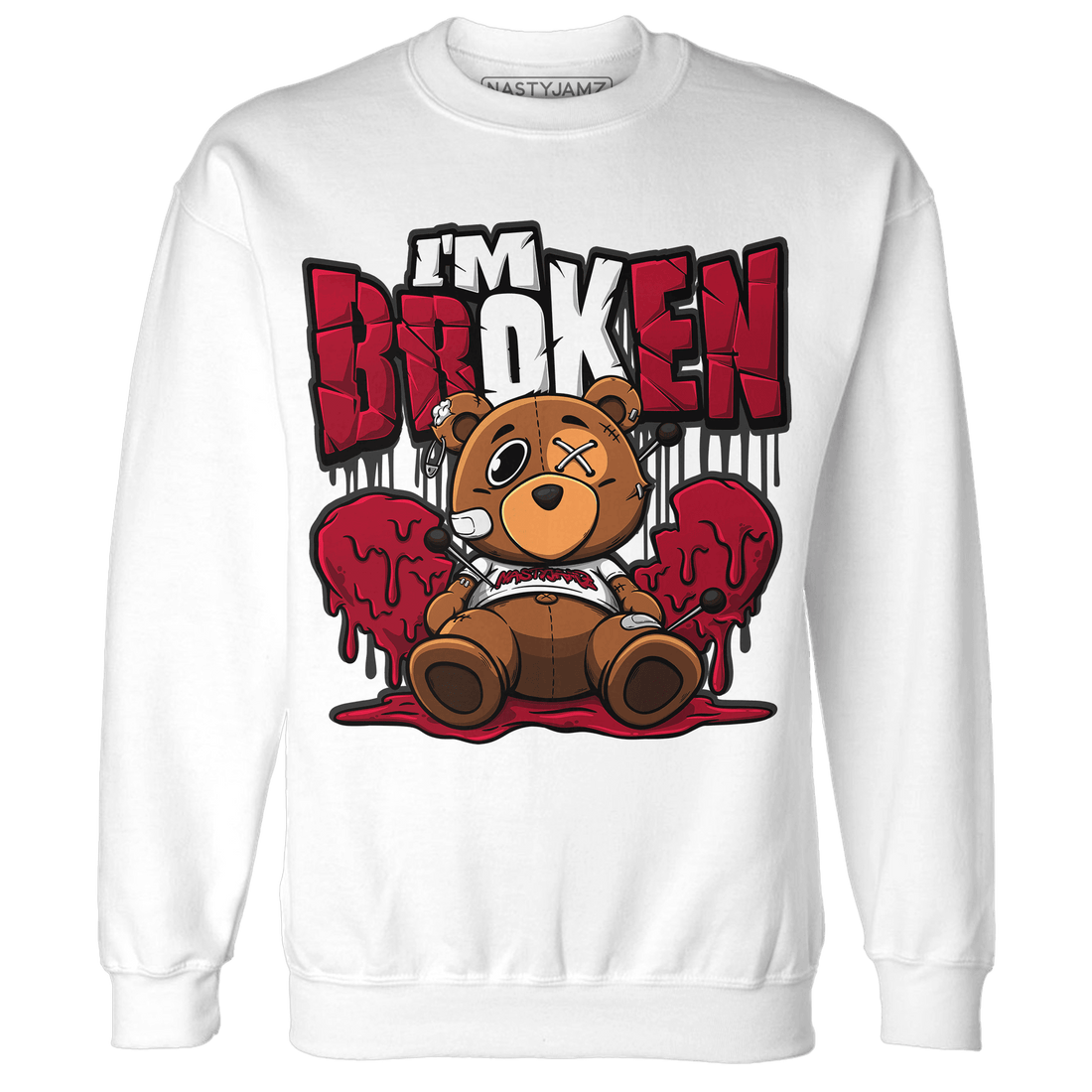 Retro Red Taxi 12s Sweatshirt Match Im Broken BER - NastyJamz