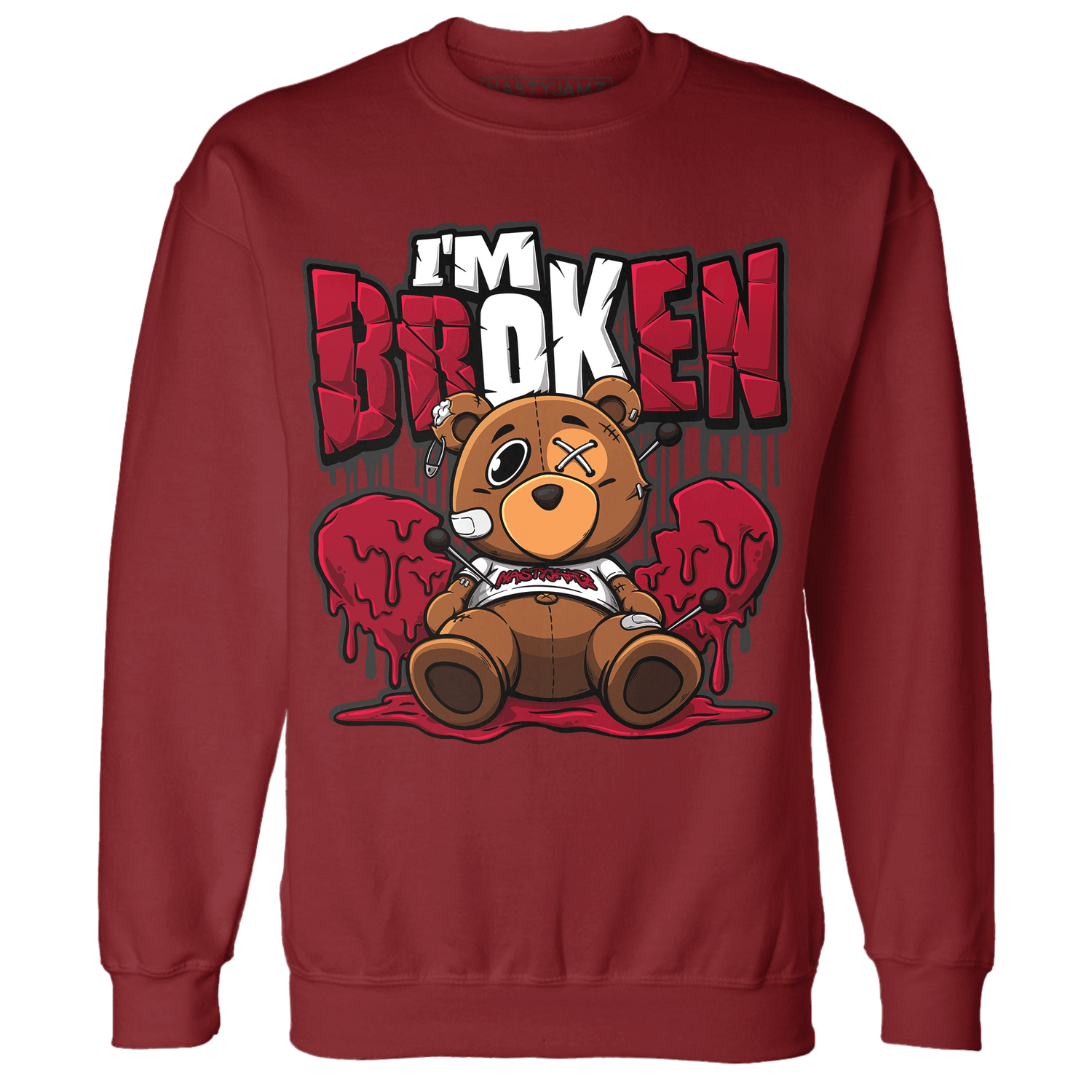 Retro Red Taxi 12s Sweatshirt Match Im Broken BER - NastyJamz