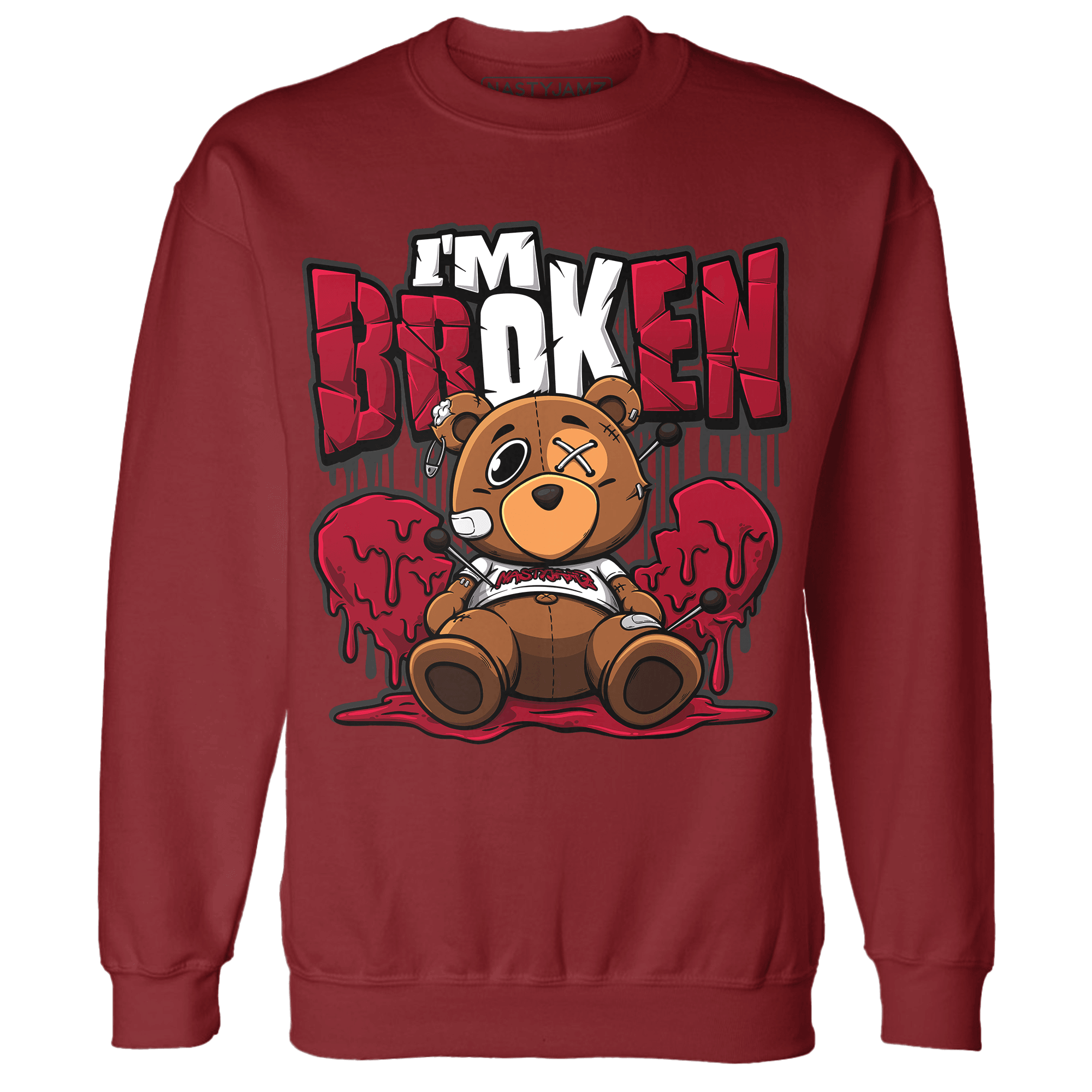 Retro Red Taxi 12s Sweatshirt Match Im Broken BER - NastyJamz
