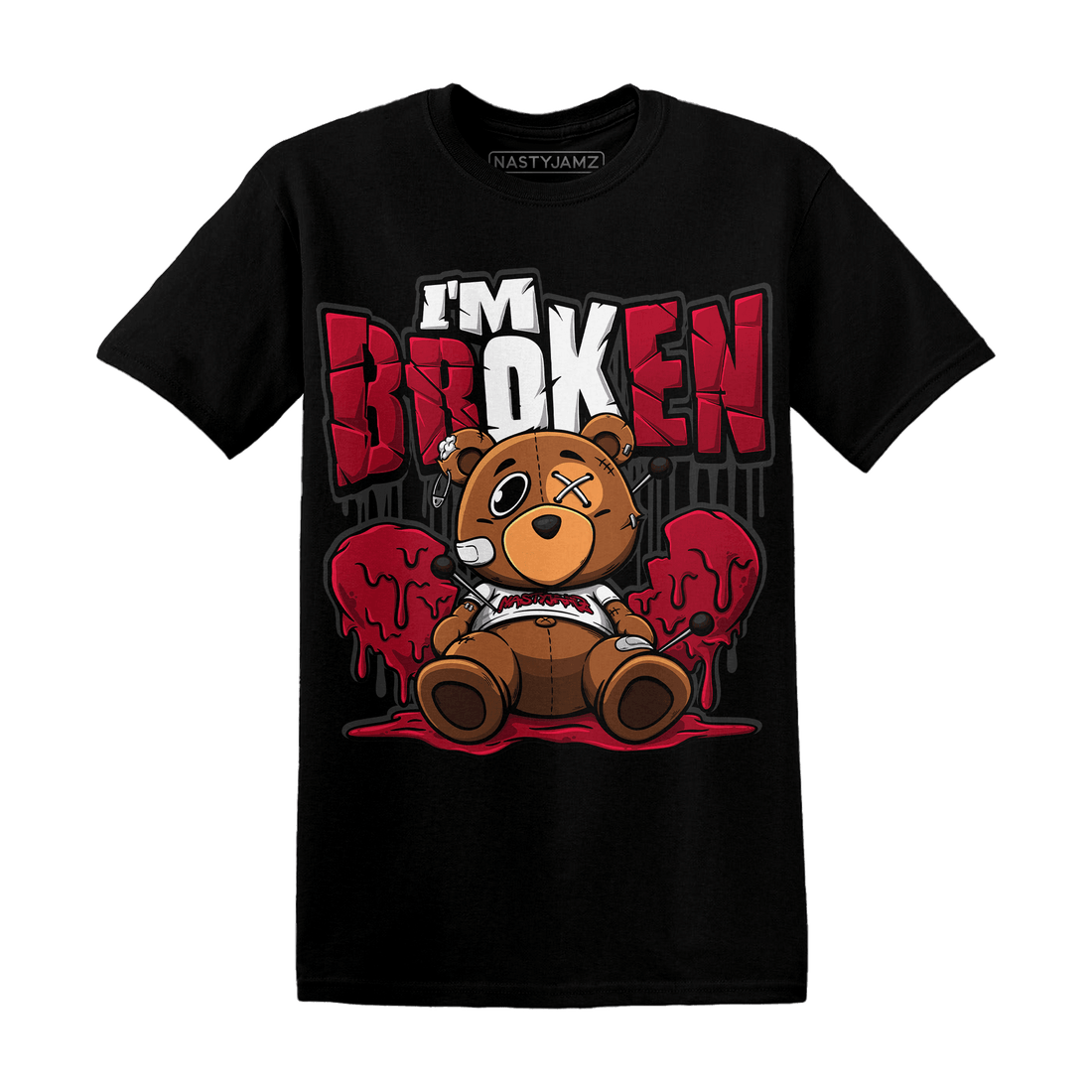 Retro Red Taxi 12s T Shirt Im Broken BER - NastyJamz