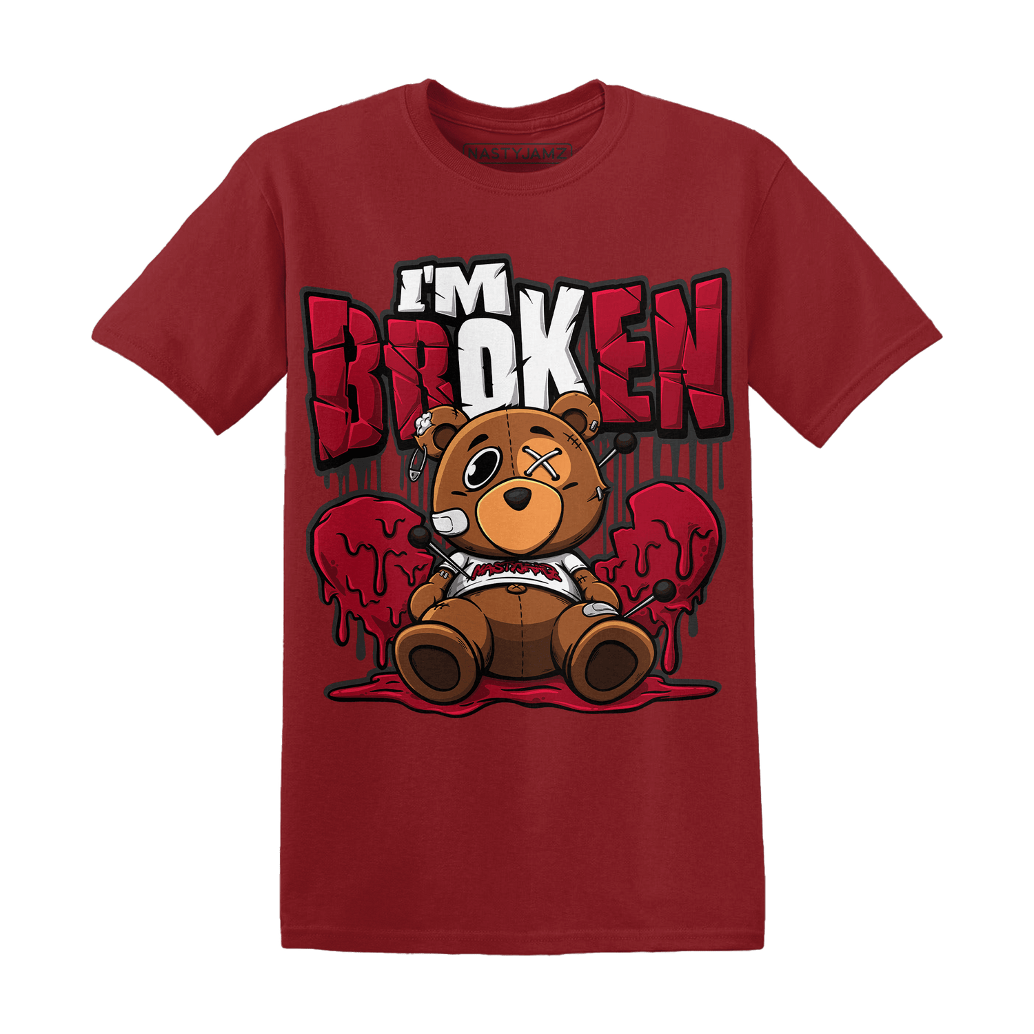 Retro Red Taxi 12s T Shirt Im Broken BER - NastyJamz