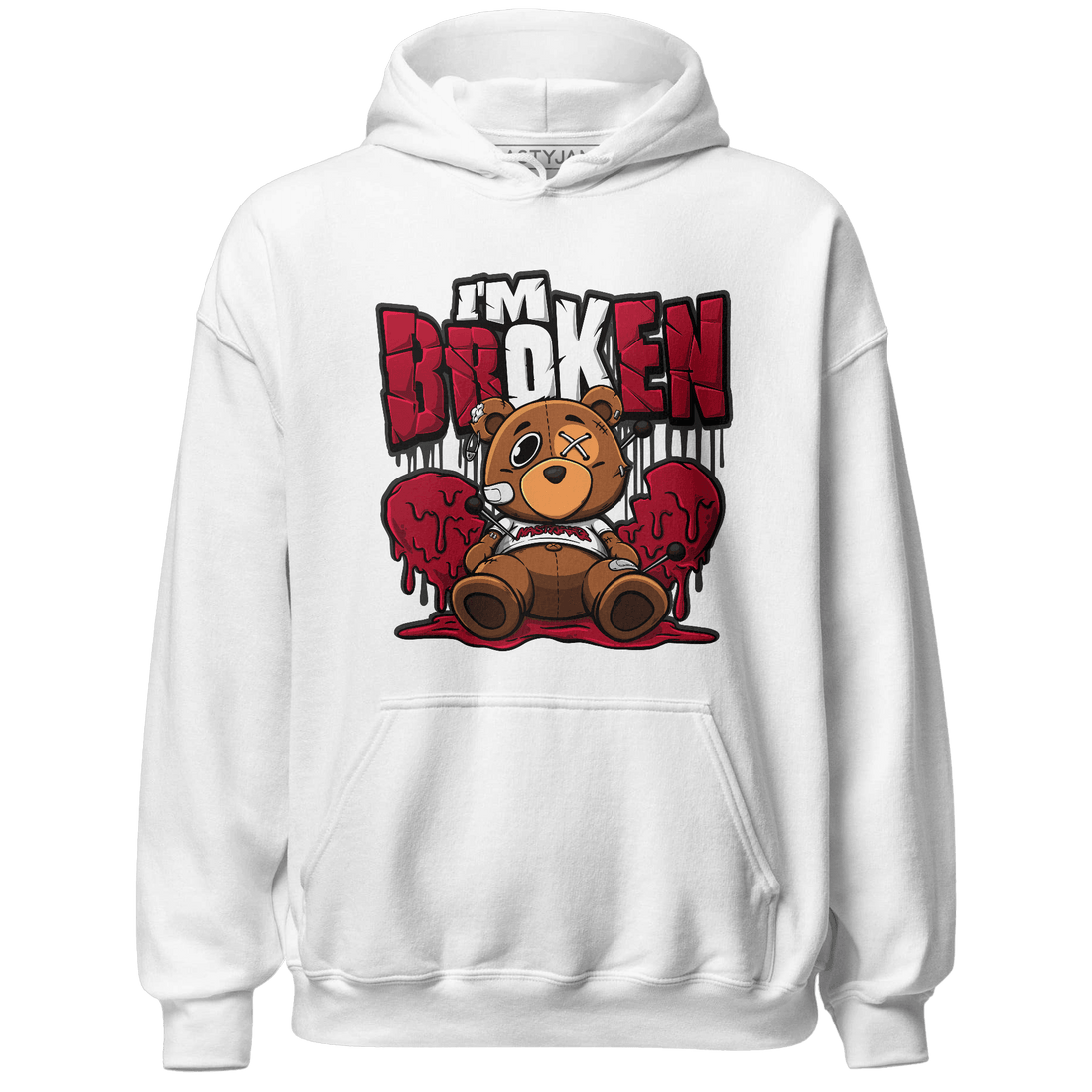 Retro Red Taxi 12s Hoodie Match Im Broken BER - NastyJamz