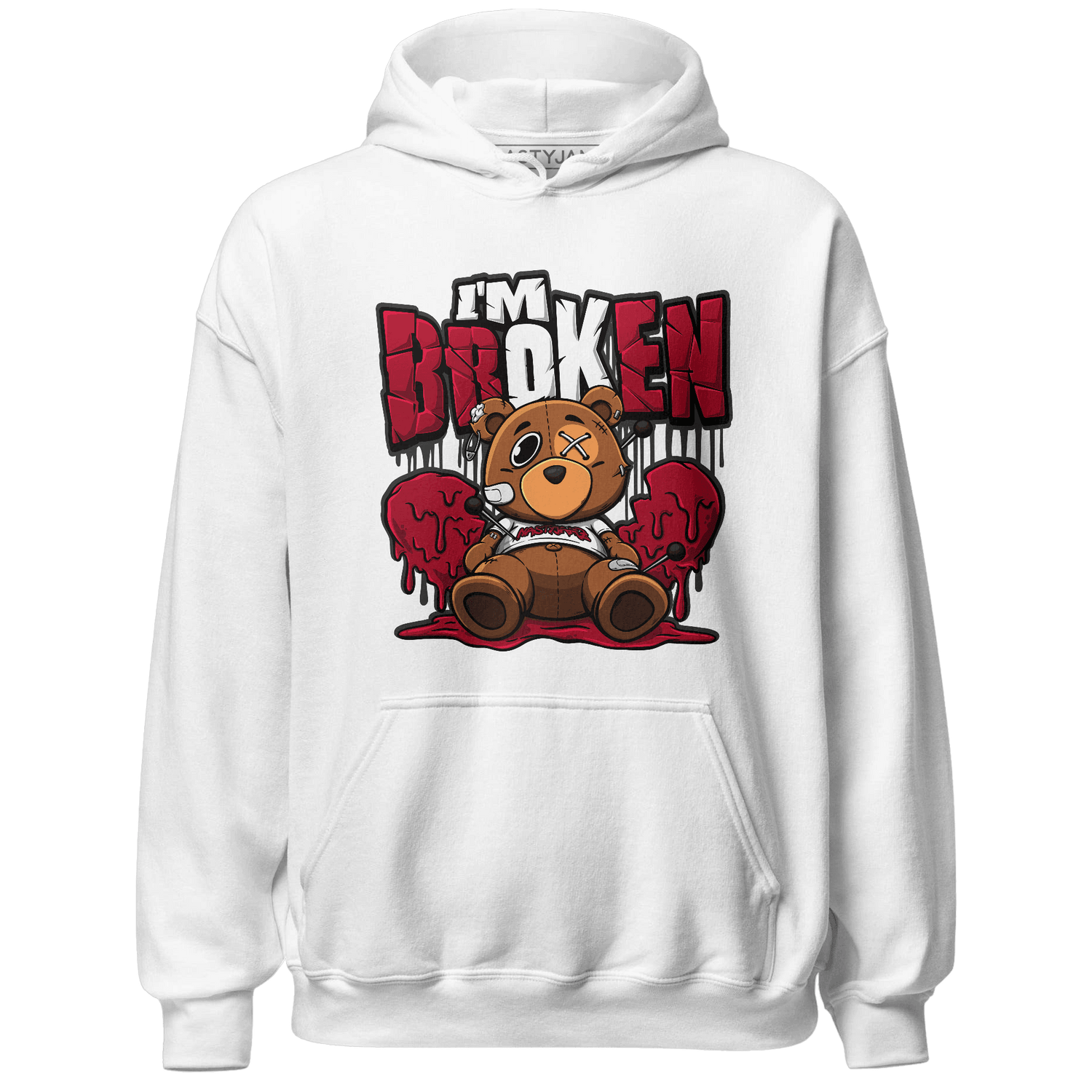 Retro Red Taxi 12s Hoodie Match Im Broken BER - NastyJamz