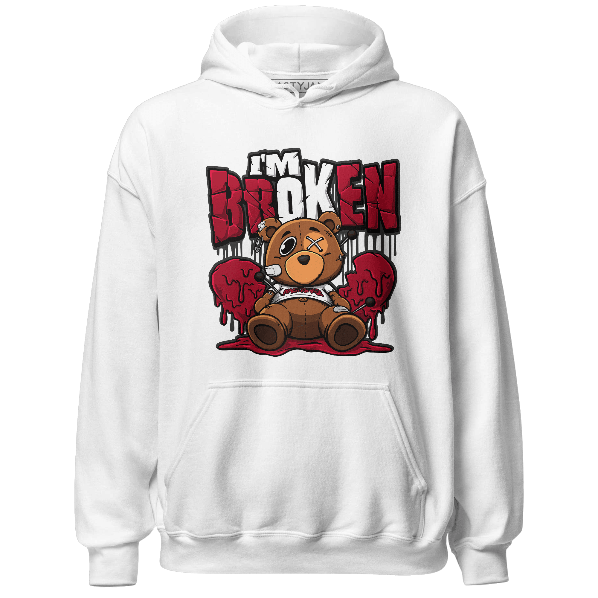 Retro Red Taxi 12s Hoodie Match Im Broken BER - NastyJamz