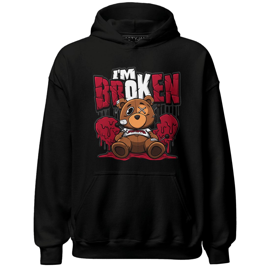 Retro Red Taxi 12s Hoodie Match Im Broken BER - NastyJamz