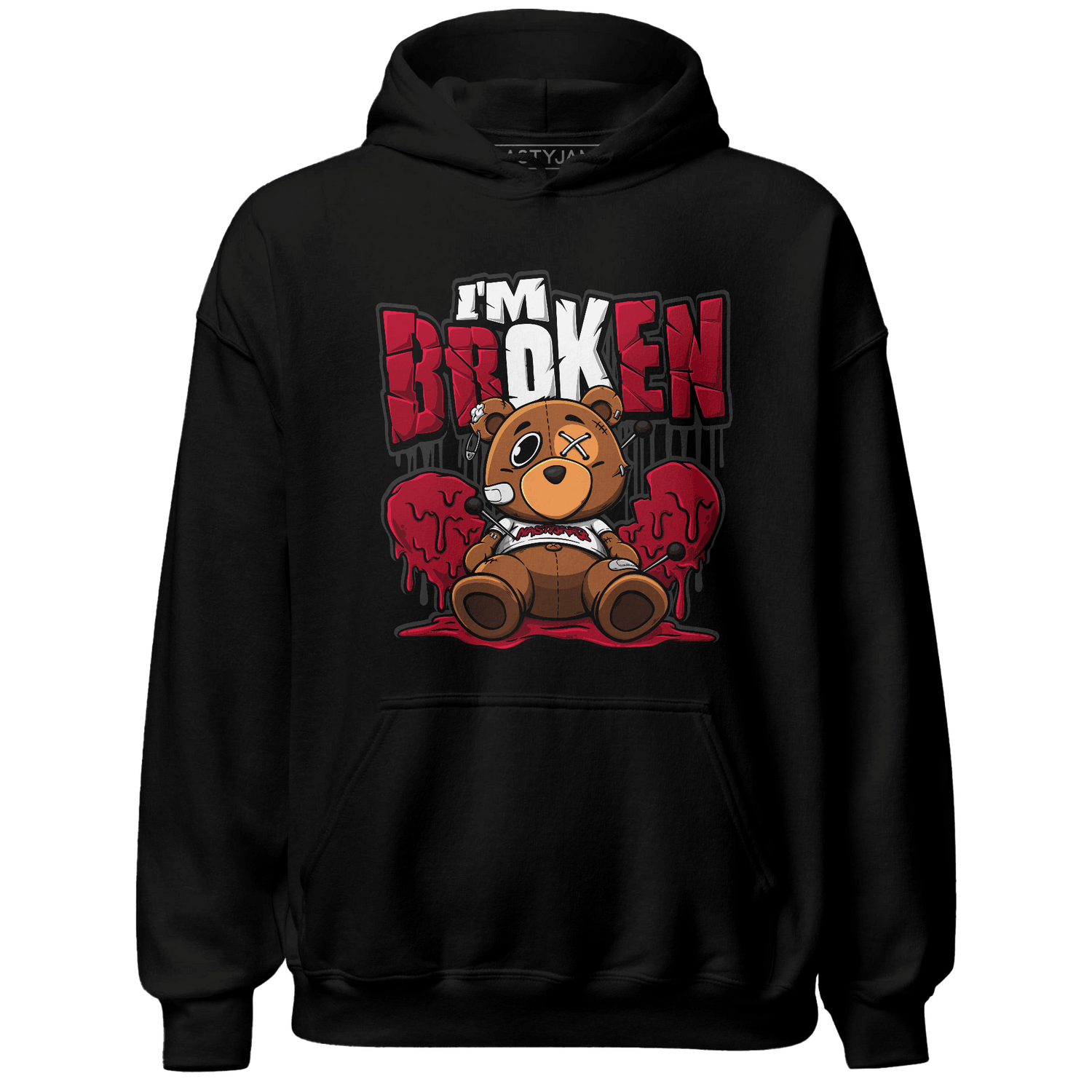 Retro Red Taxi 12s Hoodie Match Im Broken BER - NastyJamz