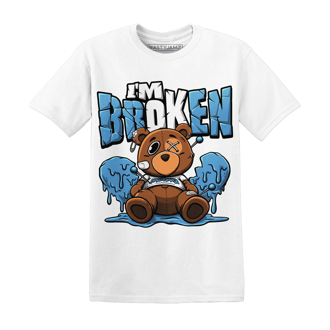 NastyJamz-Carolina-Blue-Univercitii-17s-T-Shirt-Match-Im-Broken-BER