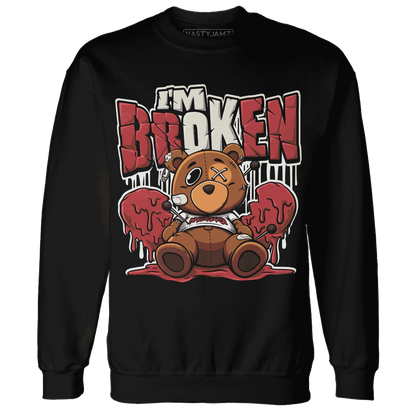 Black-Toe-Reimagined-Red-White-1s-NastyJamz-Sweatshirt-Match-Im-Broken-BER