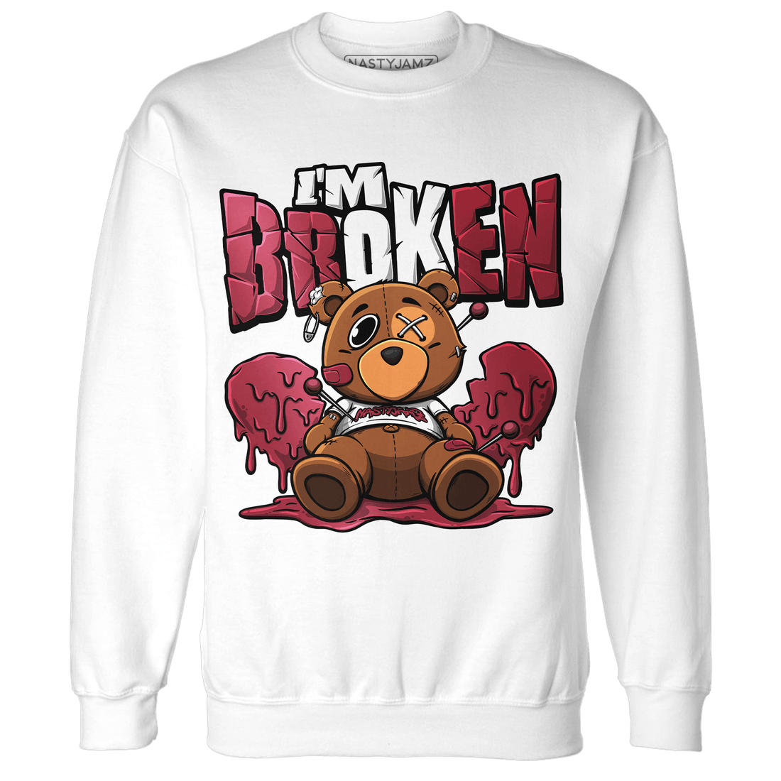 High 85 Metallic Burgundy 1s Sweatshirt Match Im Broken BER - NastyJamz