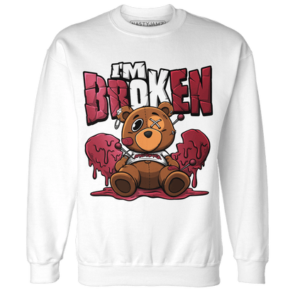 High 85 Metallic Burgundy 1s Sweatshirt Match Im Broken BER - NastyJamz