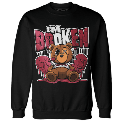 High 85 Metallic Burgundy 1s Sweatshirt Match Im Broken BER - NastyJamz