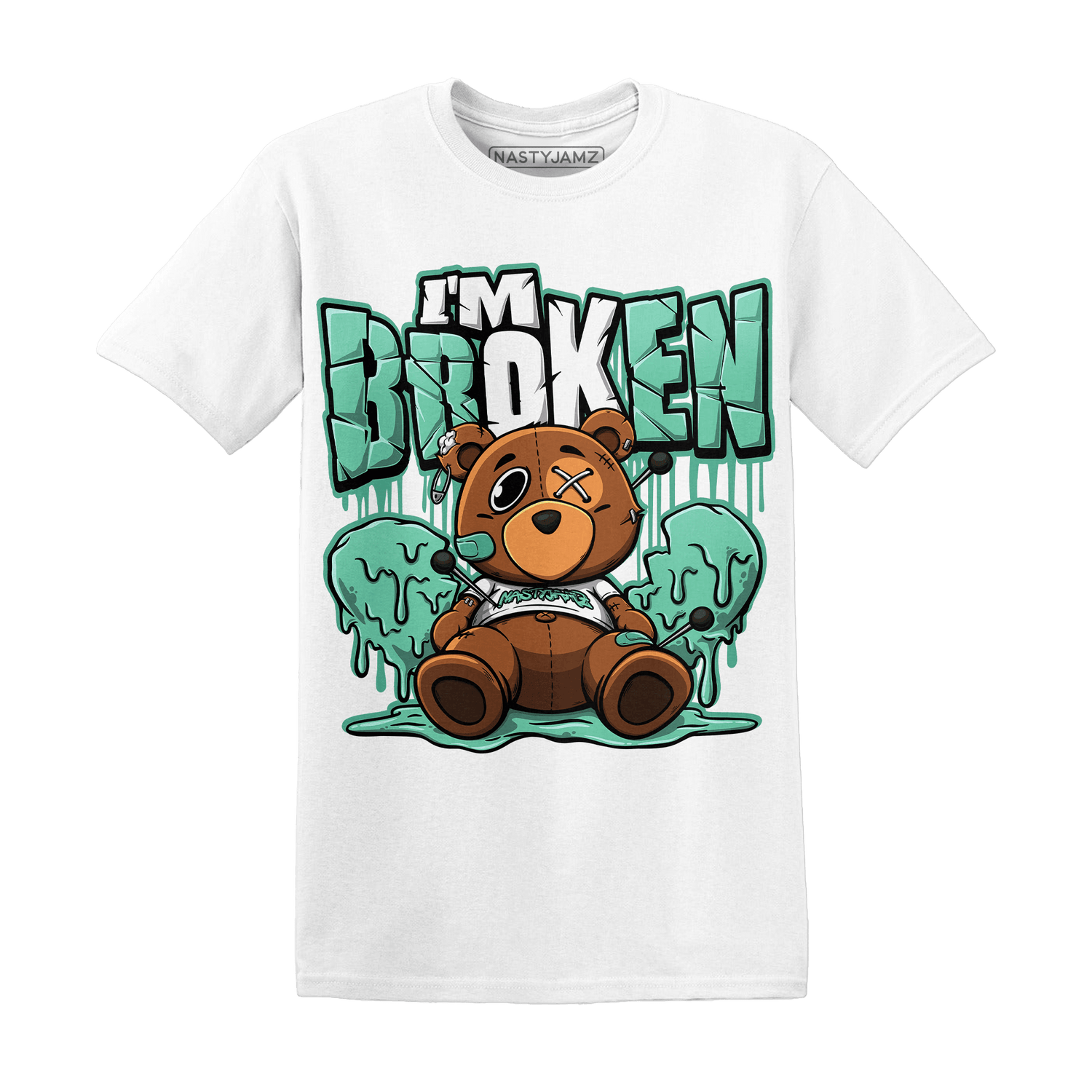 High OG Green Glow 1s T Shirt Im Broken BER - NastyJamz