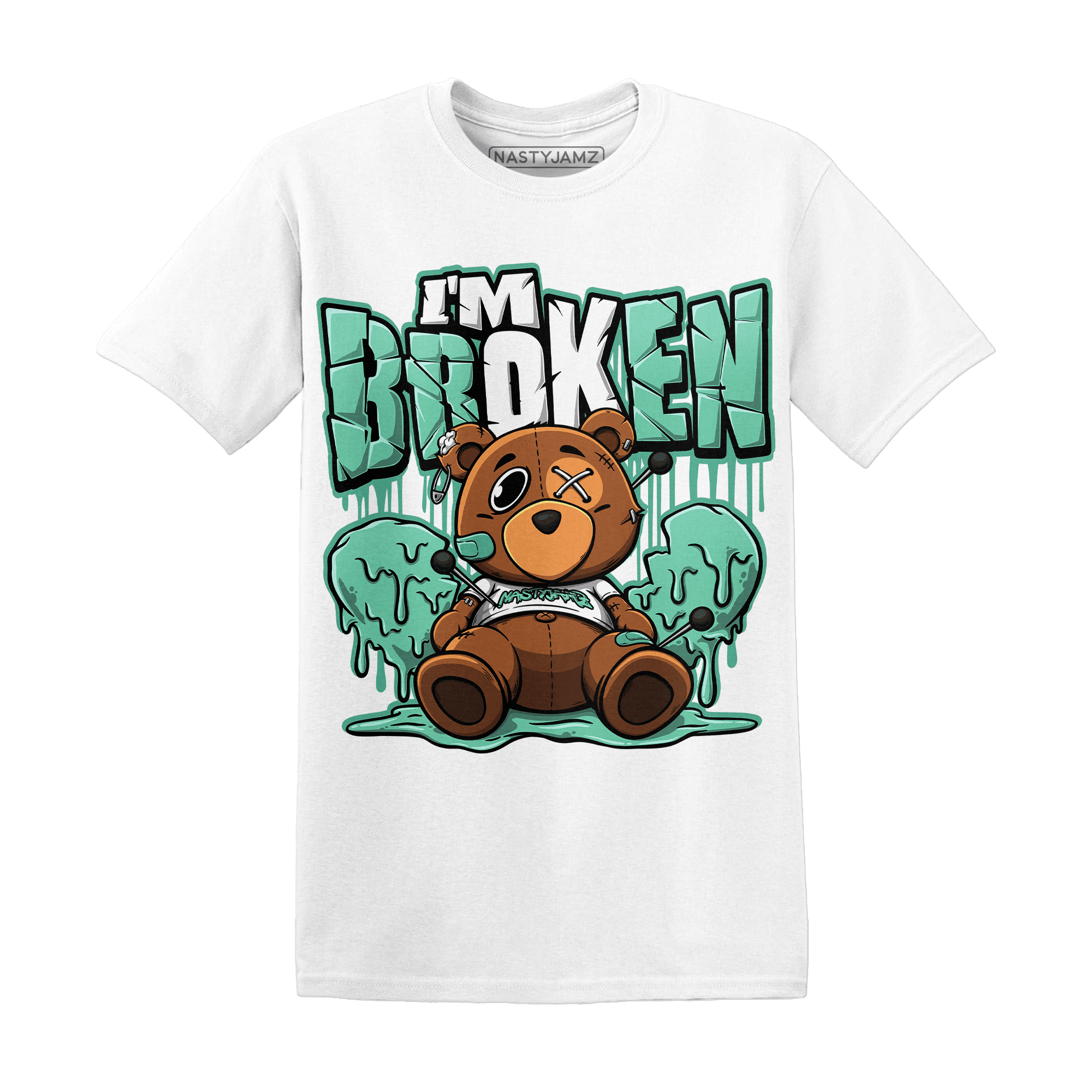 High OG Green Glow 1s T Shirt Im Broken BER - NastyJamz
