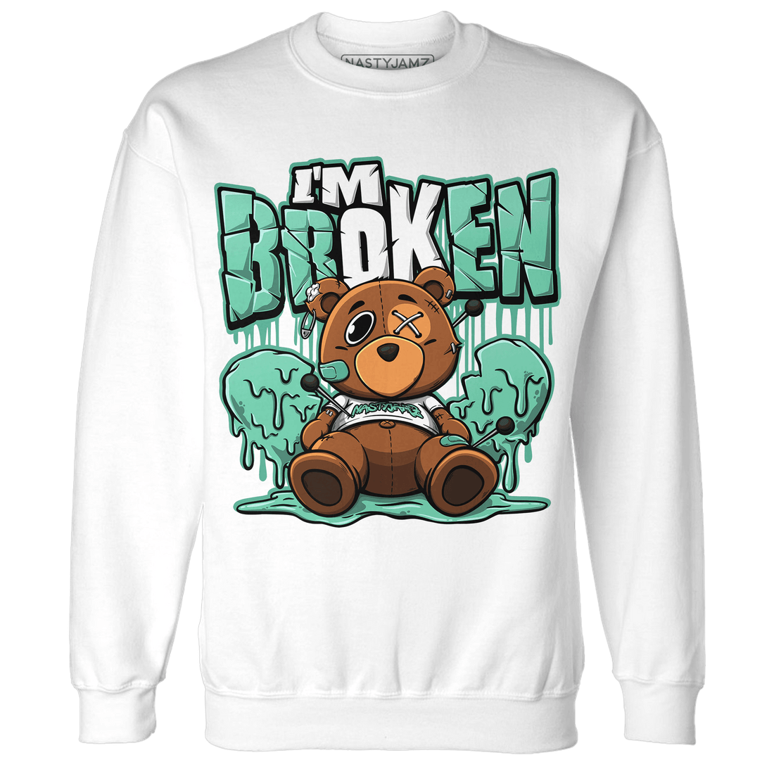 High OG Green Glow 1s Sweatshirt Match Im Broken BER - NastyJamz