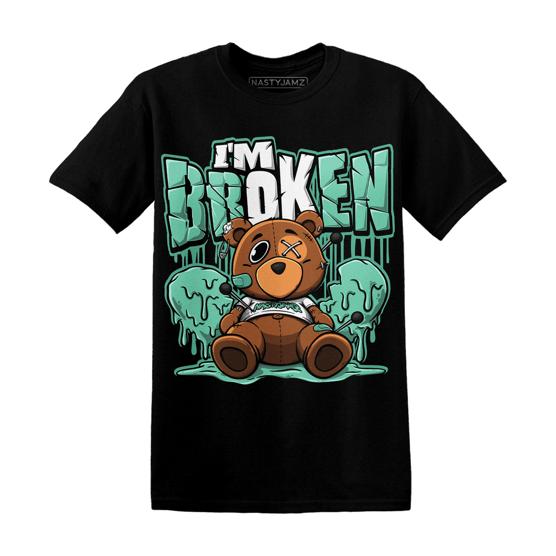 High OG Green Glow 1s T Shirt Im Broken BER - NastyJamz