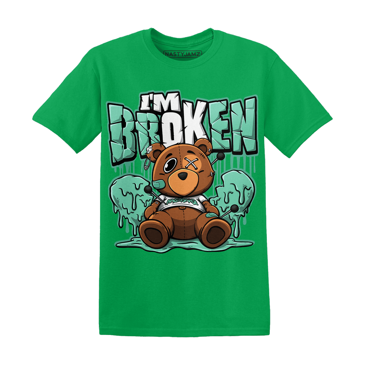 High OG Green Glow 1s T Shirt Im Broken BER - NastyJamz