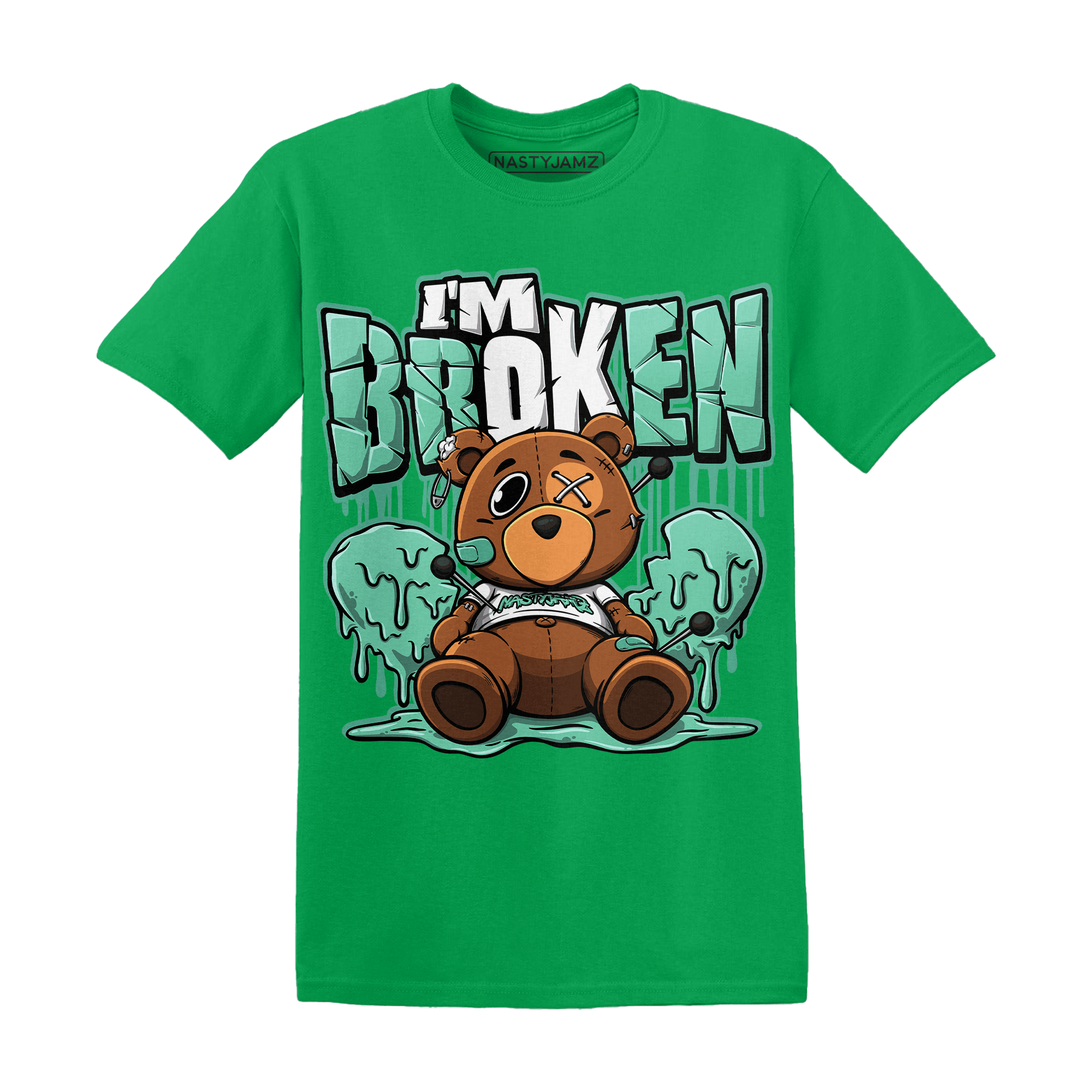 High OG Green Glow 1s T Shirt Im Broken BER - NastyJamz