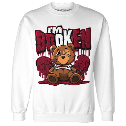 High White Team Red 1s Sweatshirt Match Im Broken BER - NastyJamz