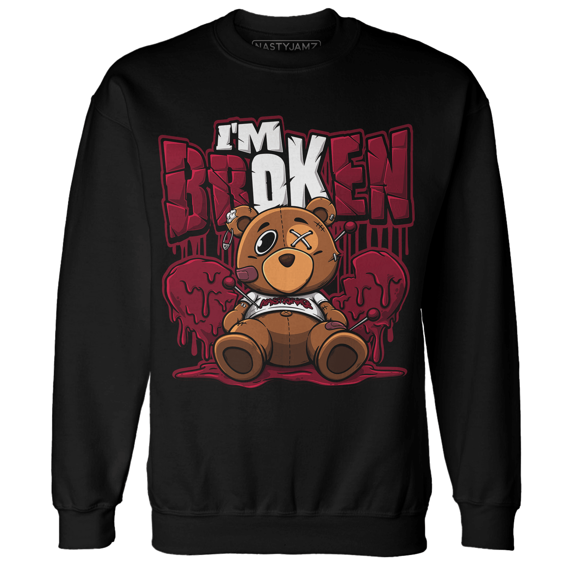 High White Team Red 1s Sweatshirt Match Im Broken BER - NastyJamz