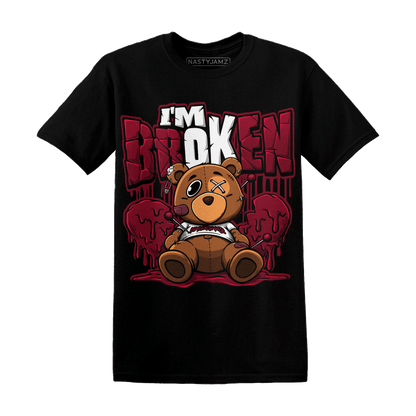 High White Team Red 1s T Shirt Im Broken BER - NastyJamz